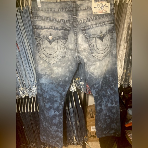 Vintage 2014 True Religion Straight w/flaps in Rare “INDIGO CAMO” wash 32”x33.5” - Picture 3 of 13